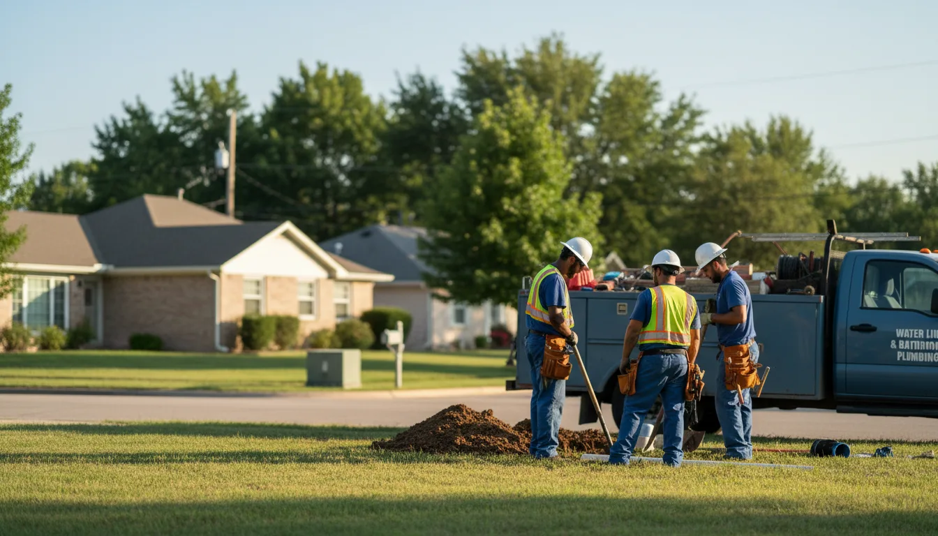 Residential water line and bathroom plumbing service in Palmer, IL